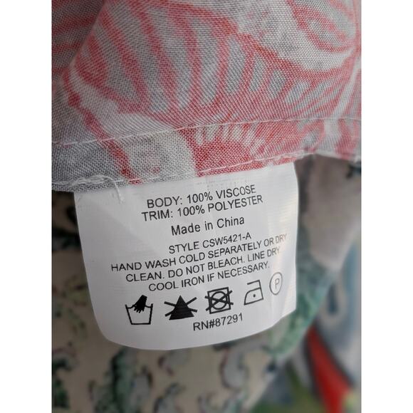 Johnny Was Boho Short Kimono Coverup Floral Pattern Embroidered Size L Large - Picture 7 of 9